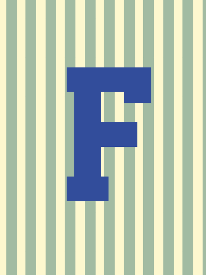 Letterbag Stripe grün/blau
