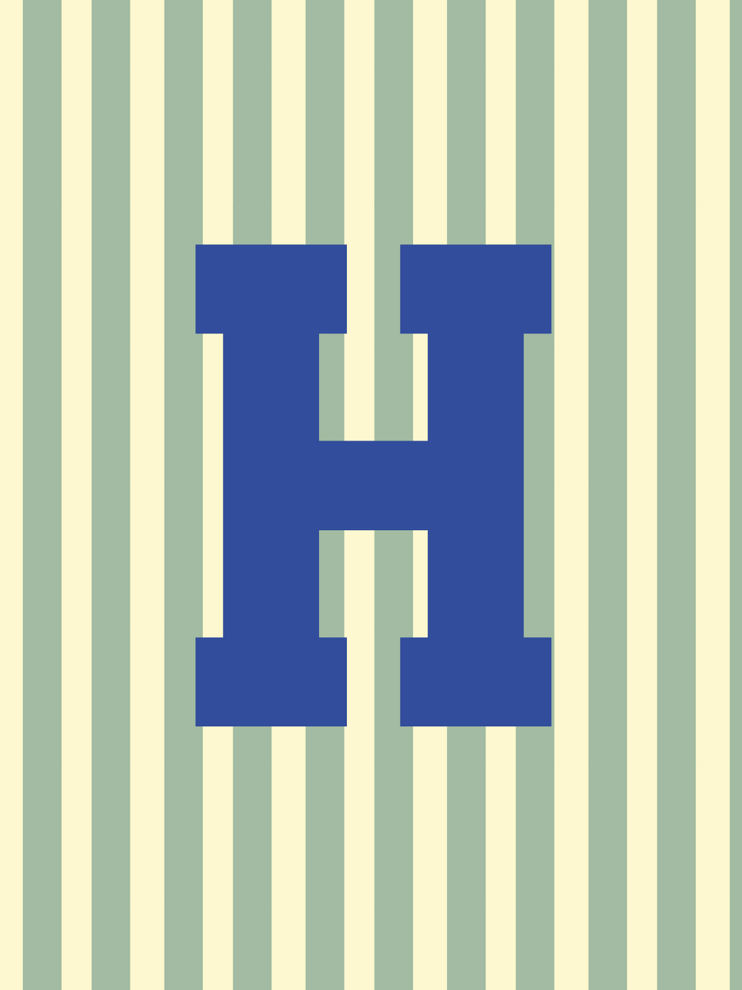 Letterbag Stripe grün/blau