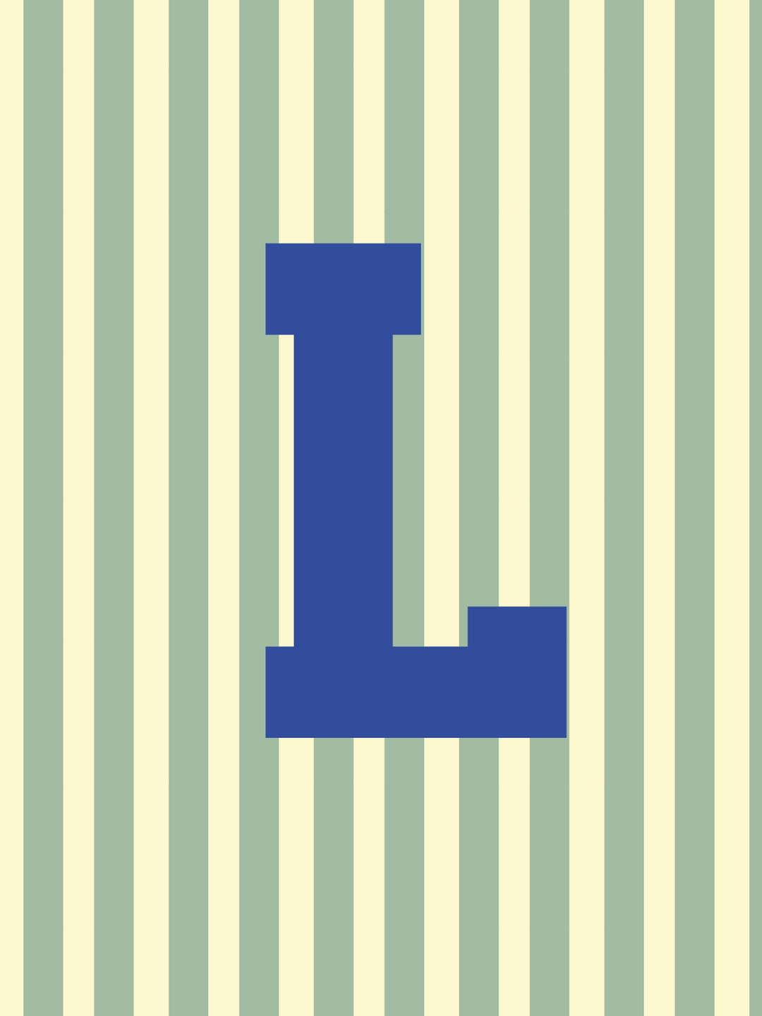 Letterbag Stripe grün/blau