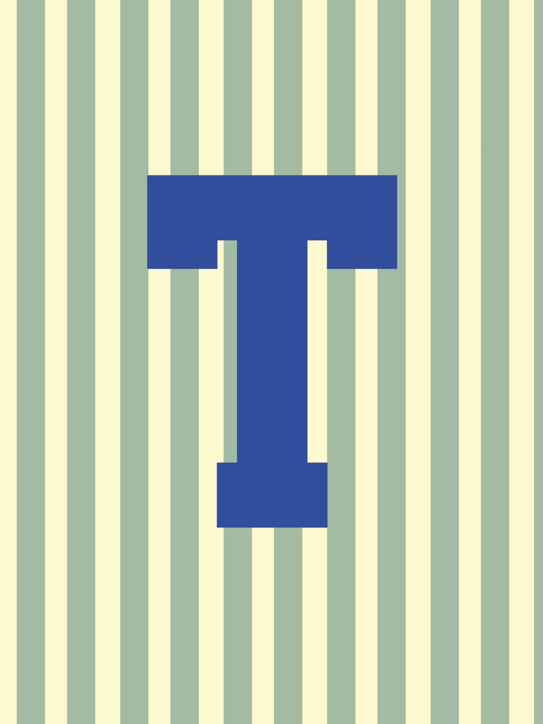 Letterbag Stripe grün/blau