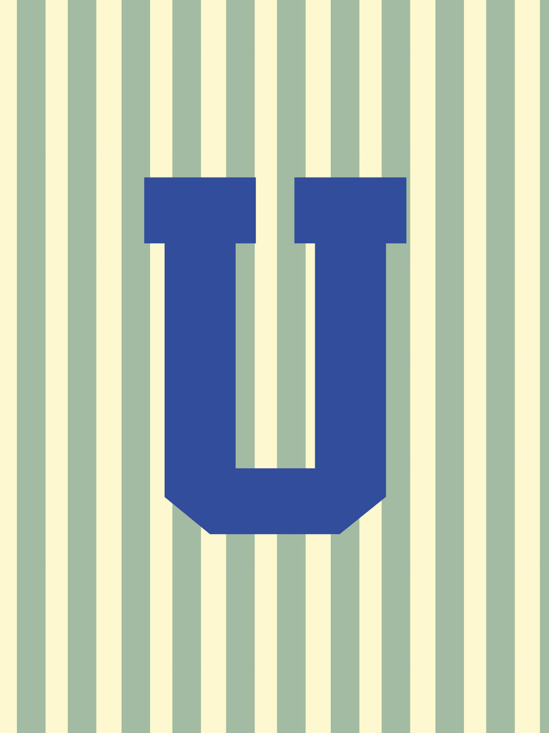 Letterbag Stripe grün/blau