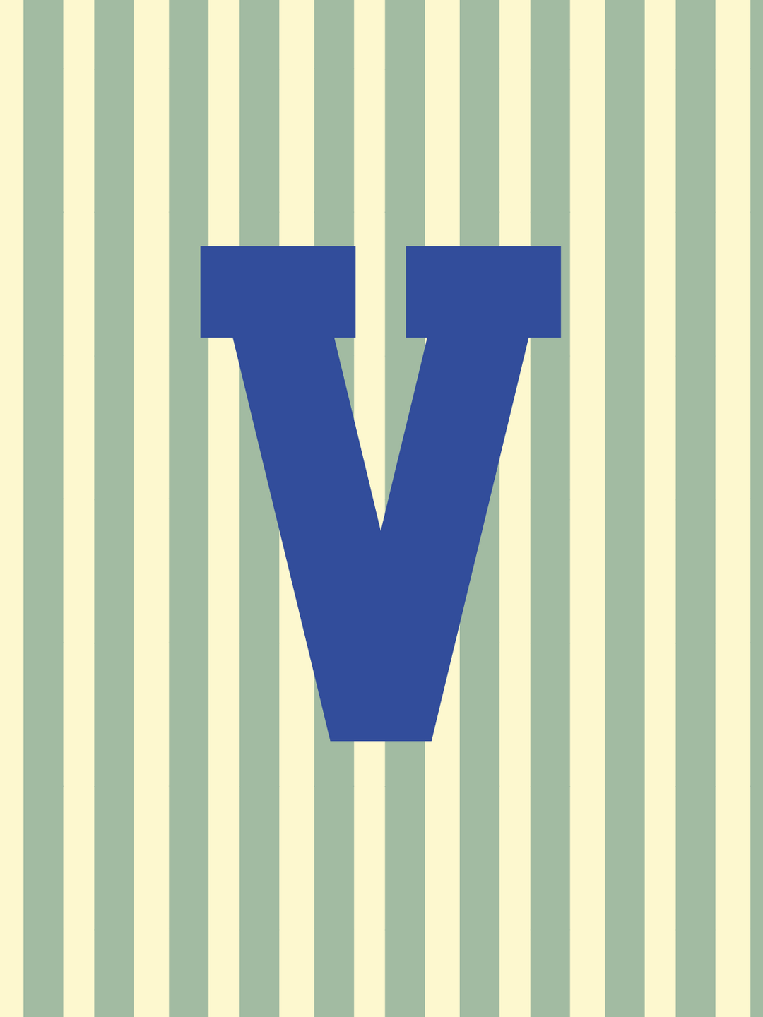 Letterbag Stripe grün/blau