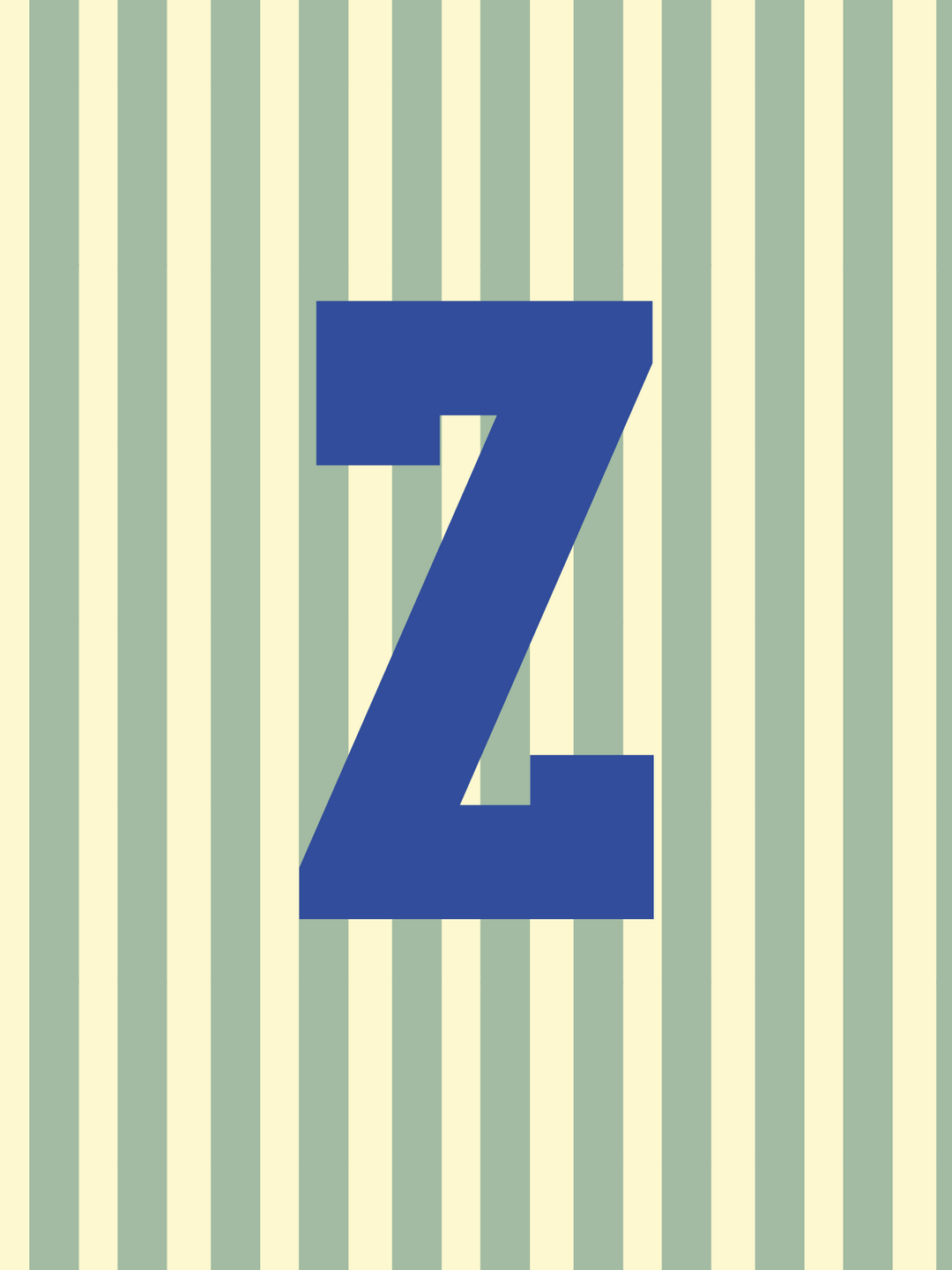 Letterbag Stripe grün/blau