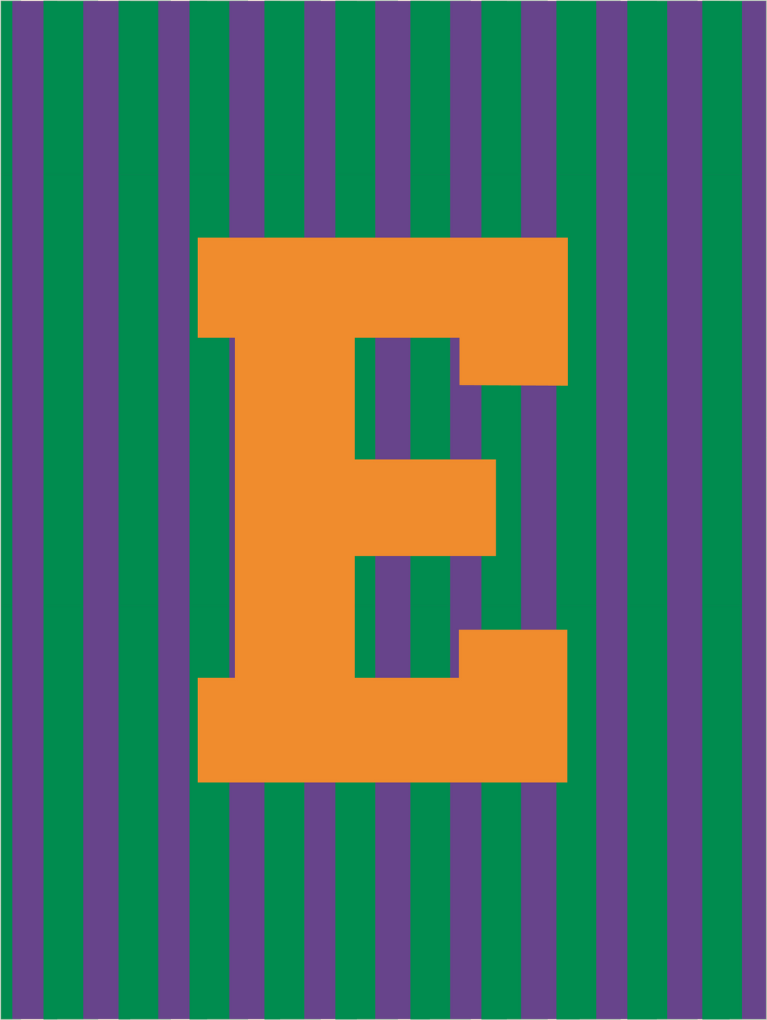 Letterbag Stripe green/purple