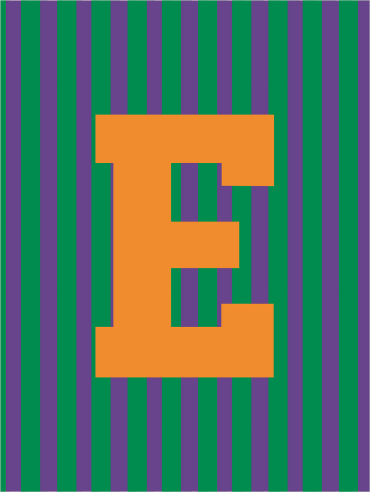Letterbag Stripe green/purple
