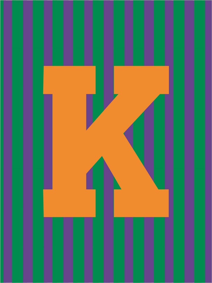 Letterbag Stripe green/purple