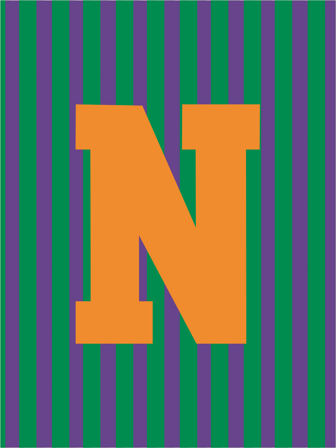 Letterbag Stripe green/purple