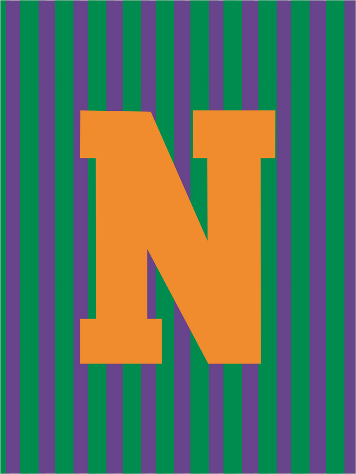 Letterbag Stripe green/purple