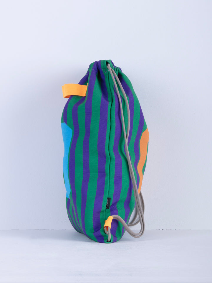 Letterbag Stripe green/purple