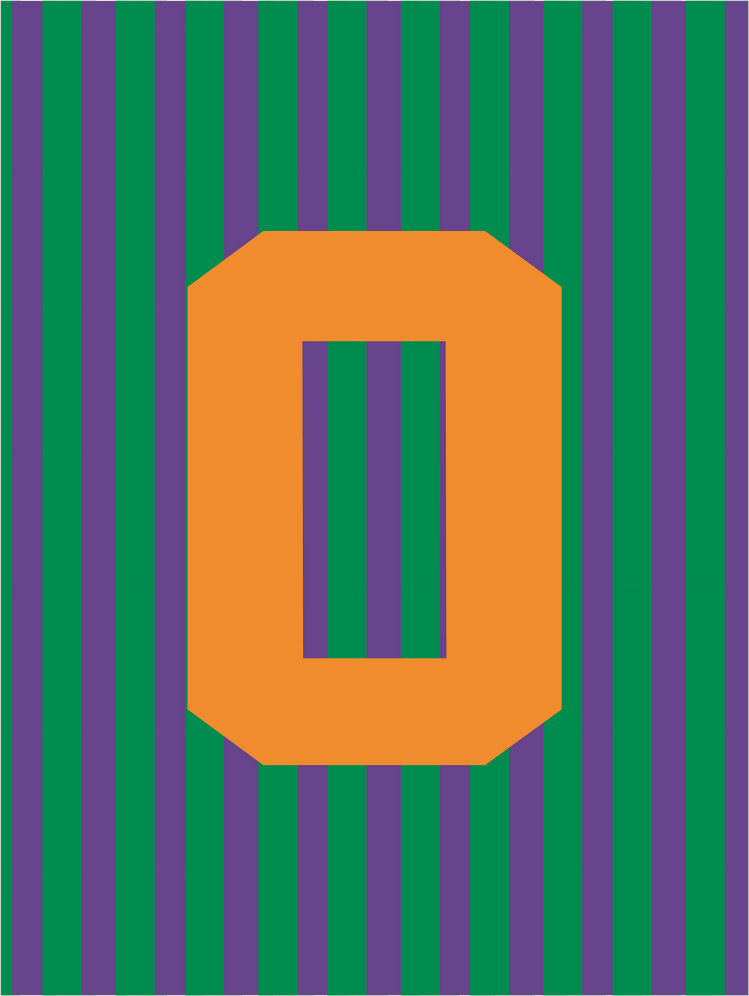 Letterbag Stripe green/purple
