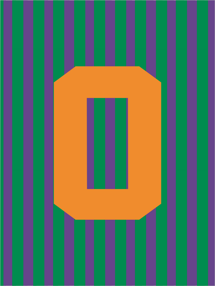 Letterbag Stripe green/purple