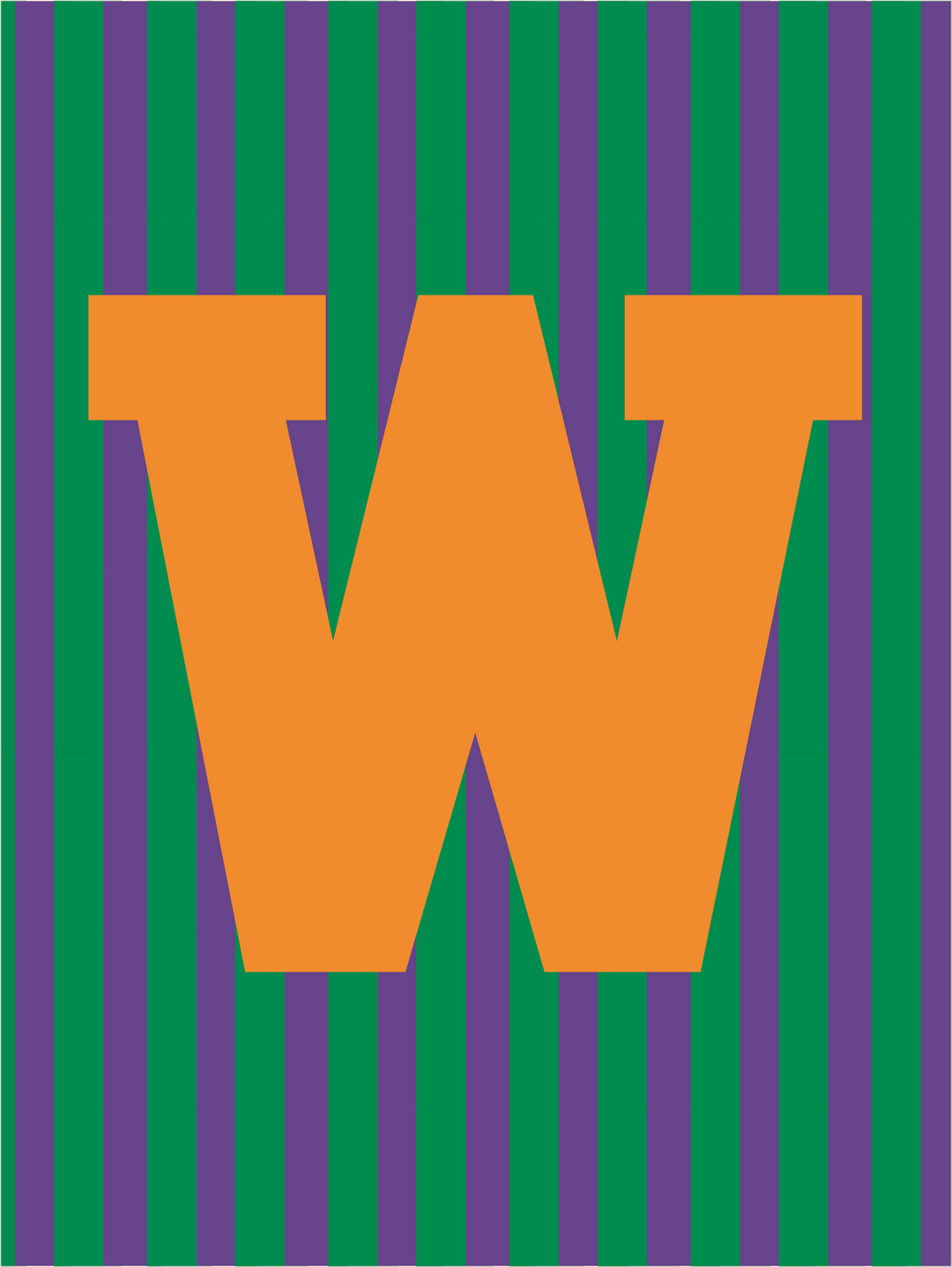 Letterbag Stripe green/purple