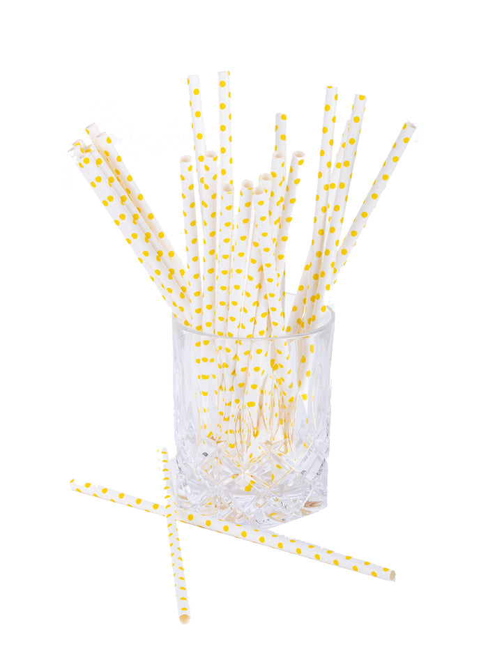 Papierstrohhalme Dots 25 St.