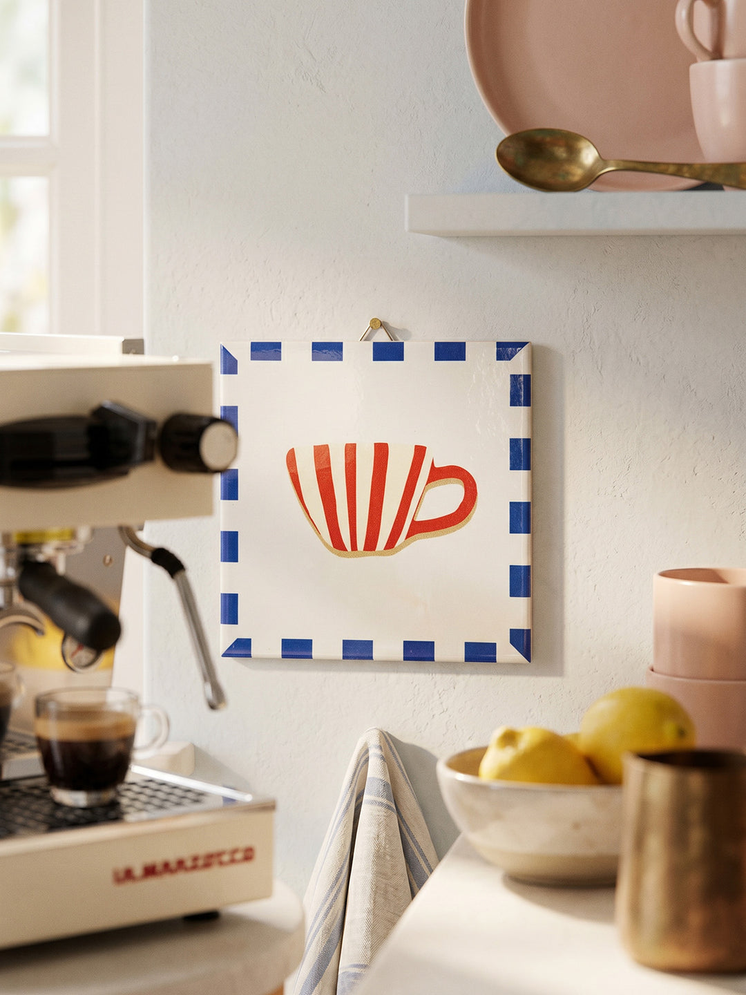 Bedruckte Fliese – Tasse Karos