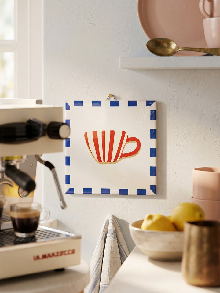 Bedruckte Fliese – Tasse Karos