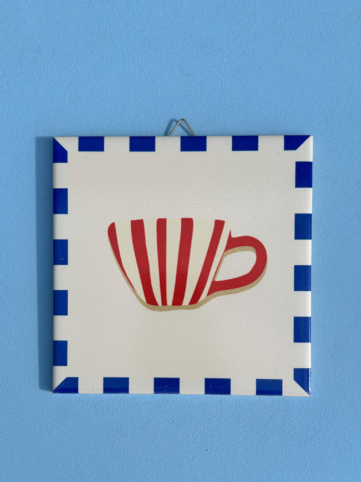 Bedruckte Fliese – Tasse Karos