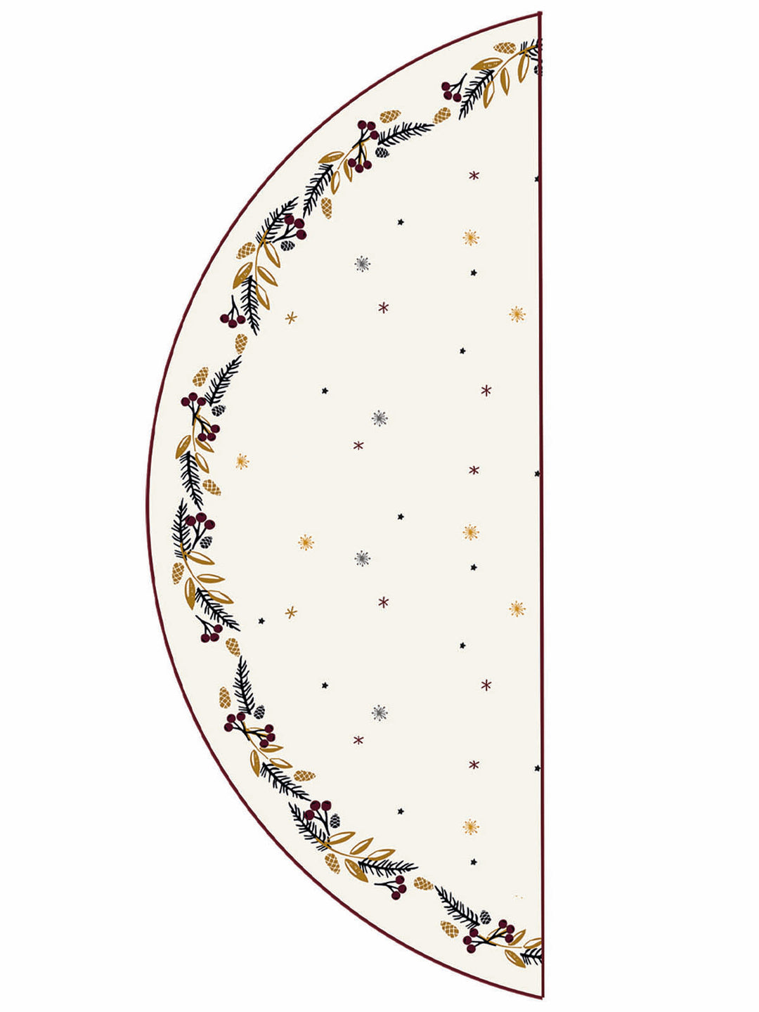 Weihnachtstischdecke Zweig Messing