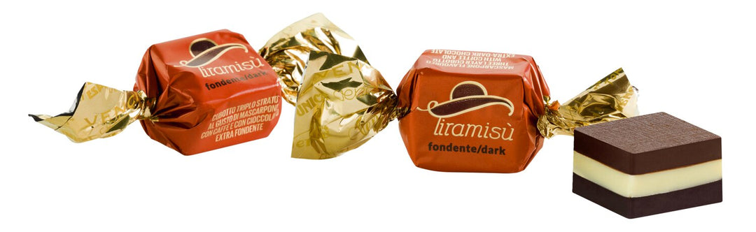 Dark Tiramisú layered praline