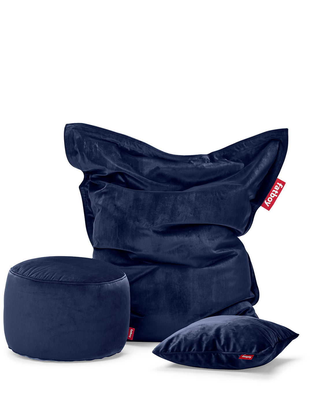 Slim velvet beanbag