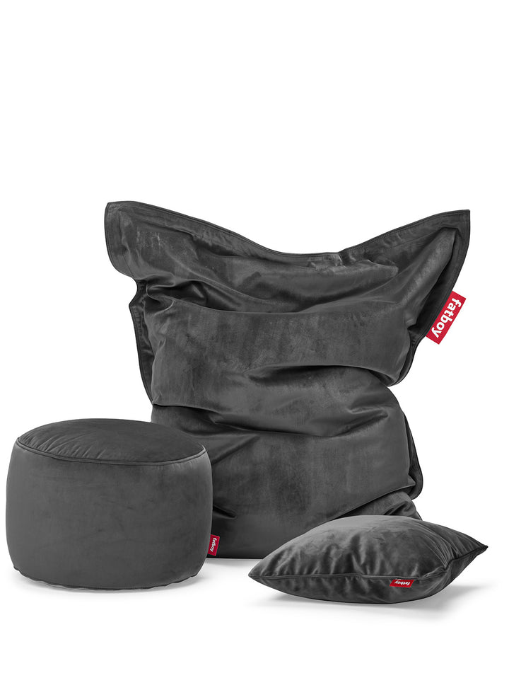 Slim velvet beanbag