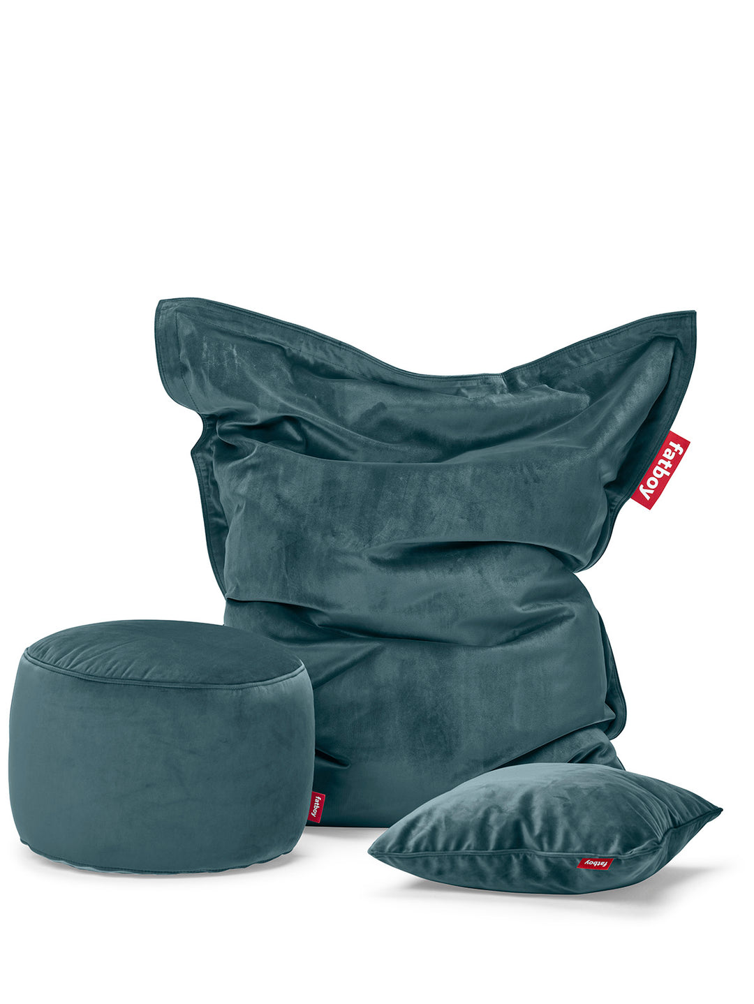 Slim velvet beanbag