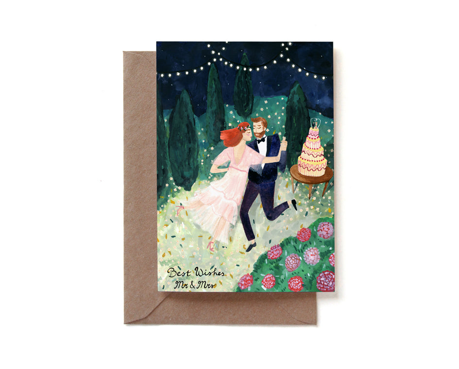 Folding card Wedding Dance Couple