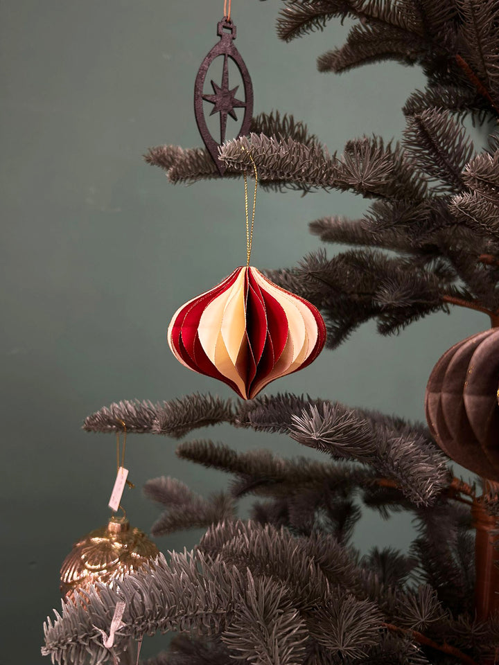 Christbaumschmuck Weihnachtsschmuck Weihnachtskugel Zwiebel gestreift