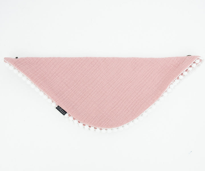 Muslin neckerchief burp cloth with border