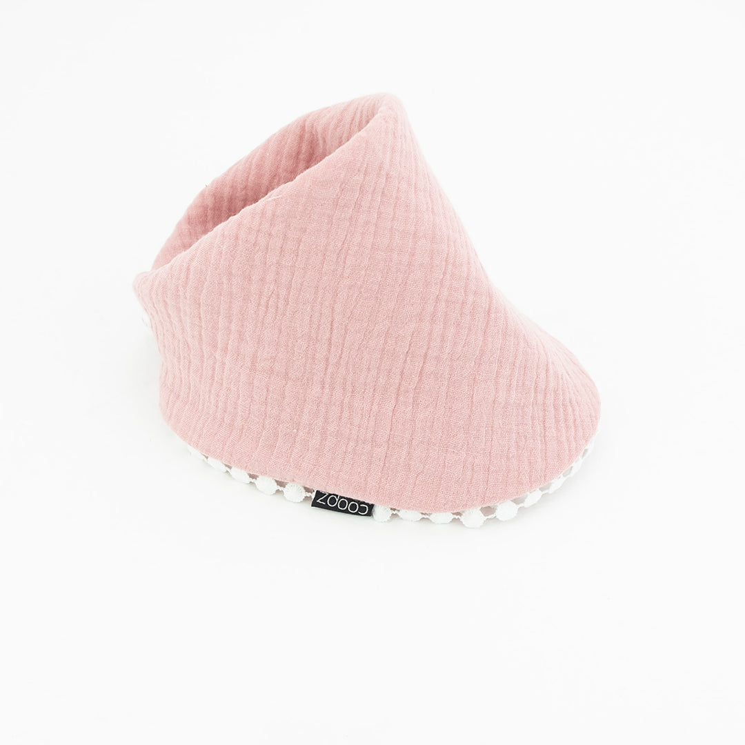 Muslin neckerchief burp cloth with border