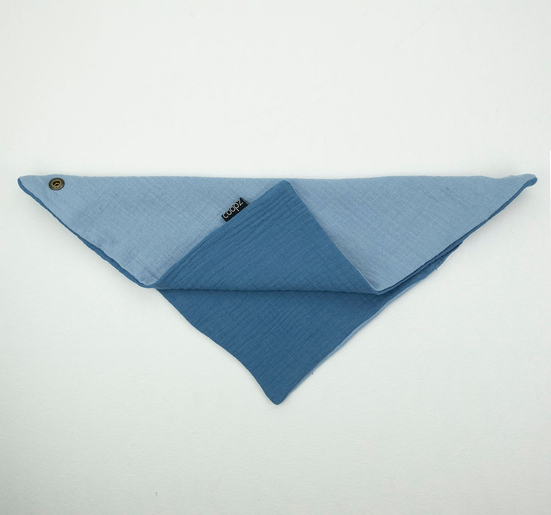 Musselin Halstuch doppelt Blau