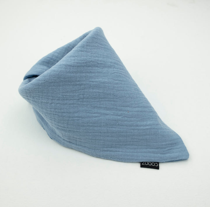 Musselin Halstuch doppelt Blau