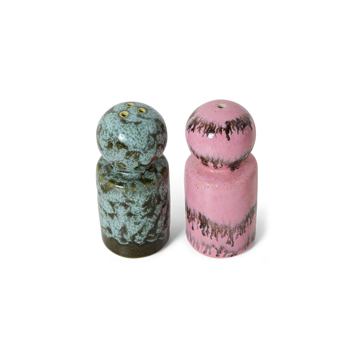70s Ceramics: Baroque Salt and Pepper Shakers