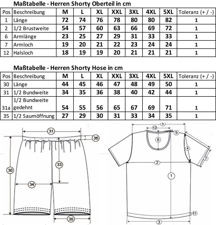 Pyjama Set Kurz - Gestreift