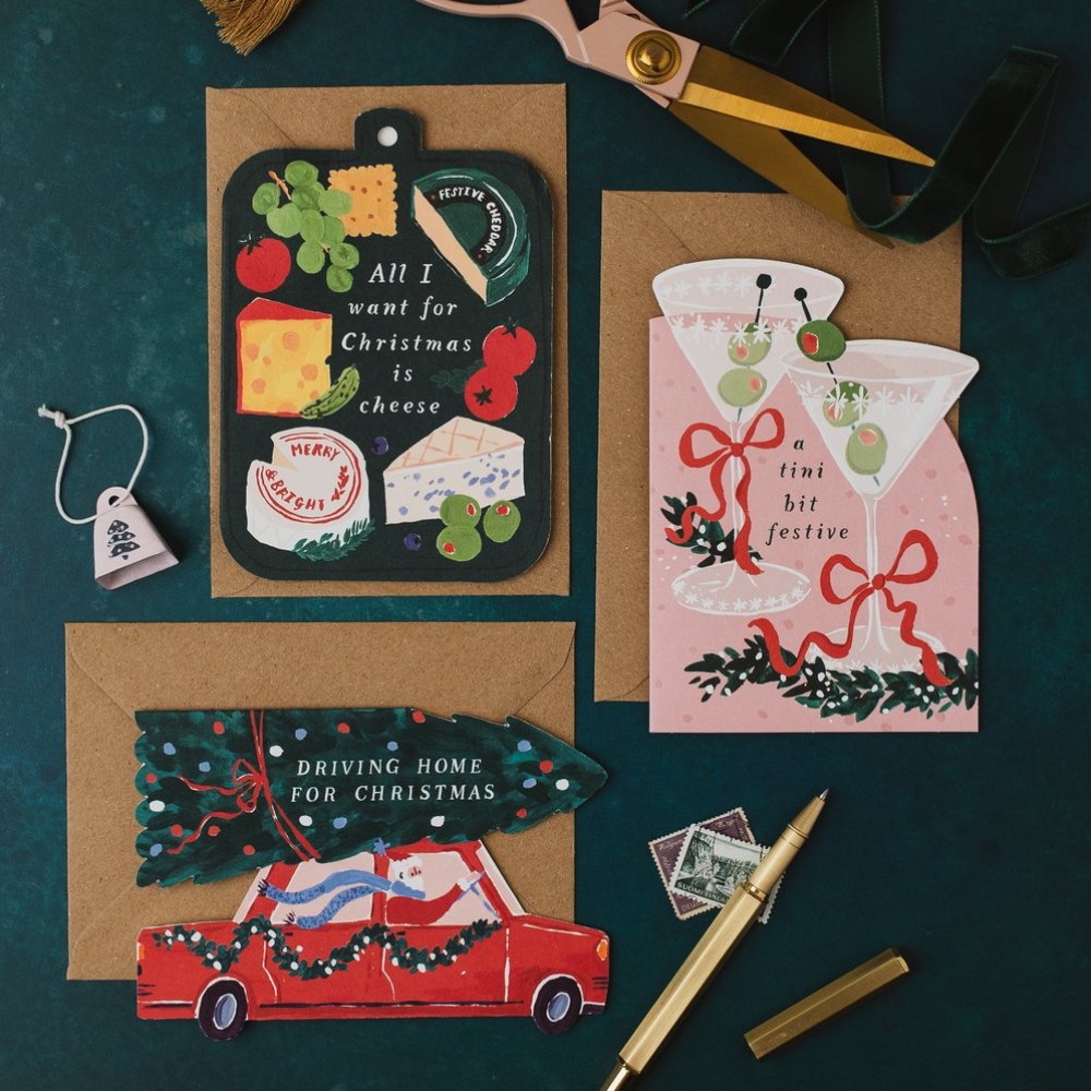 Klappkarte Tini Bit Festive Christmas Card
