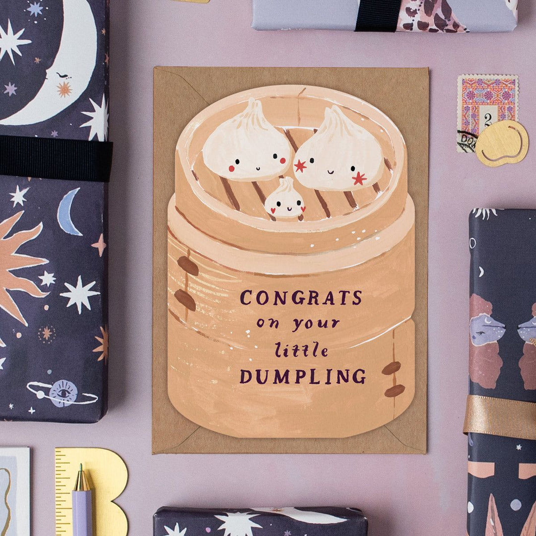 Klappkarte Dumpling New Baby Card