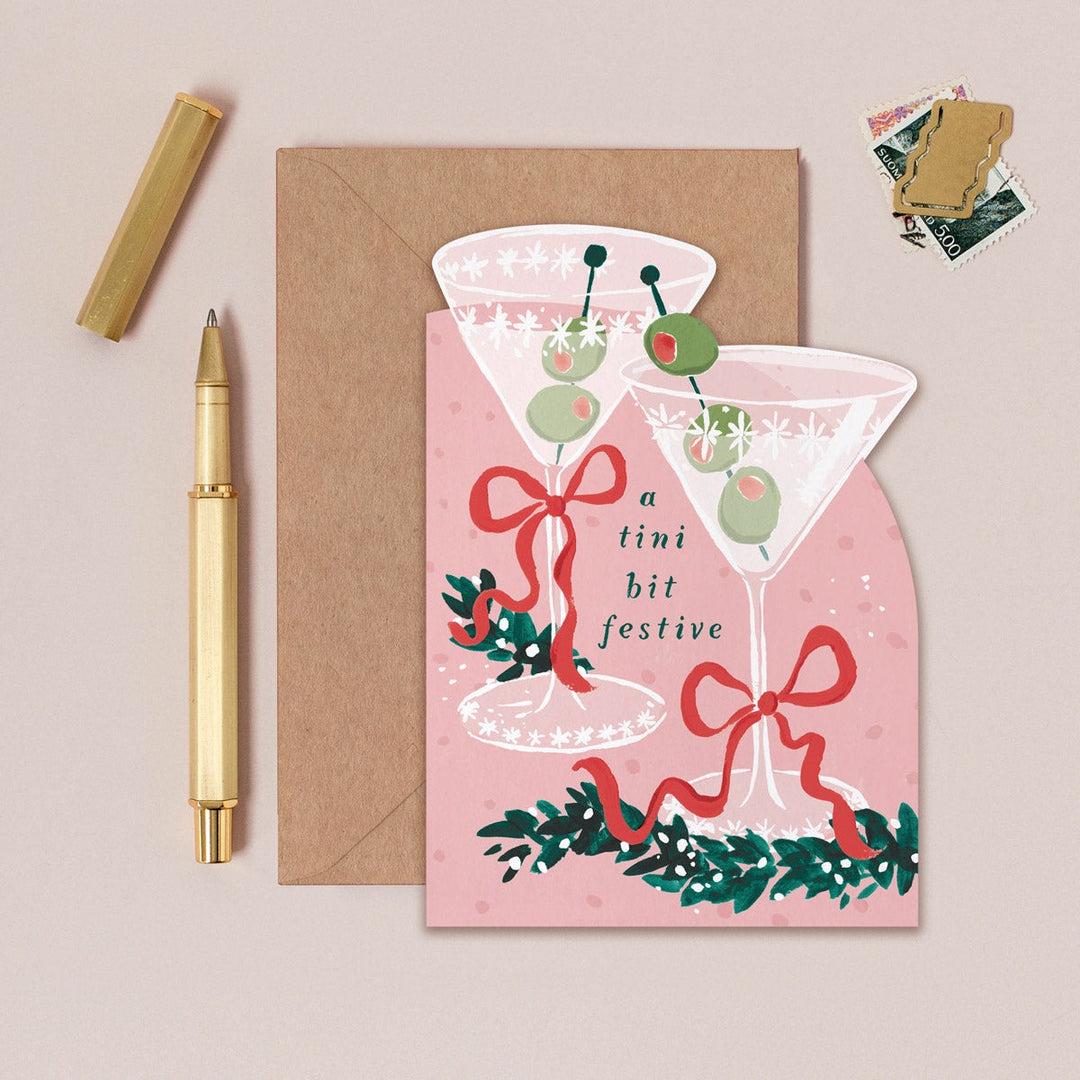 Klappkarte Tini Bit Festive Christmas Card