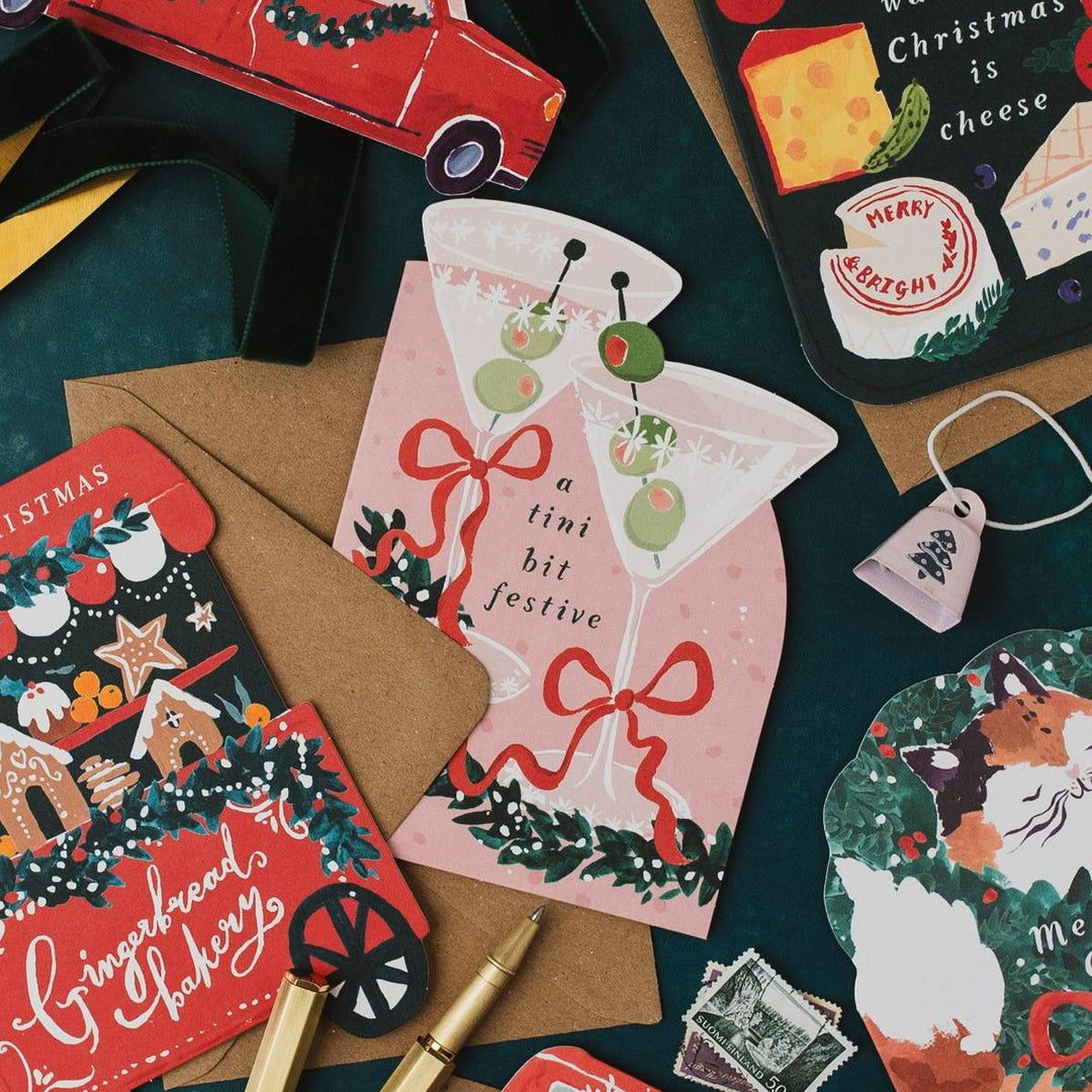Klappkarte Tini Bit Festive Christmas Card