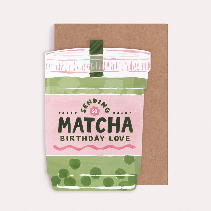 Klappkarte Matcha Birthday Card