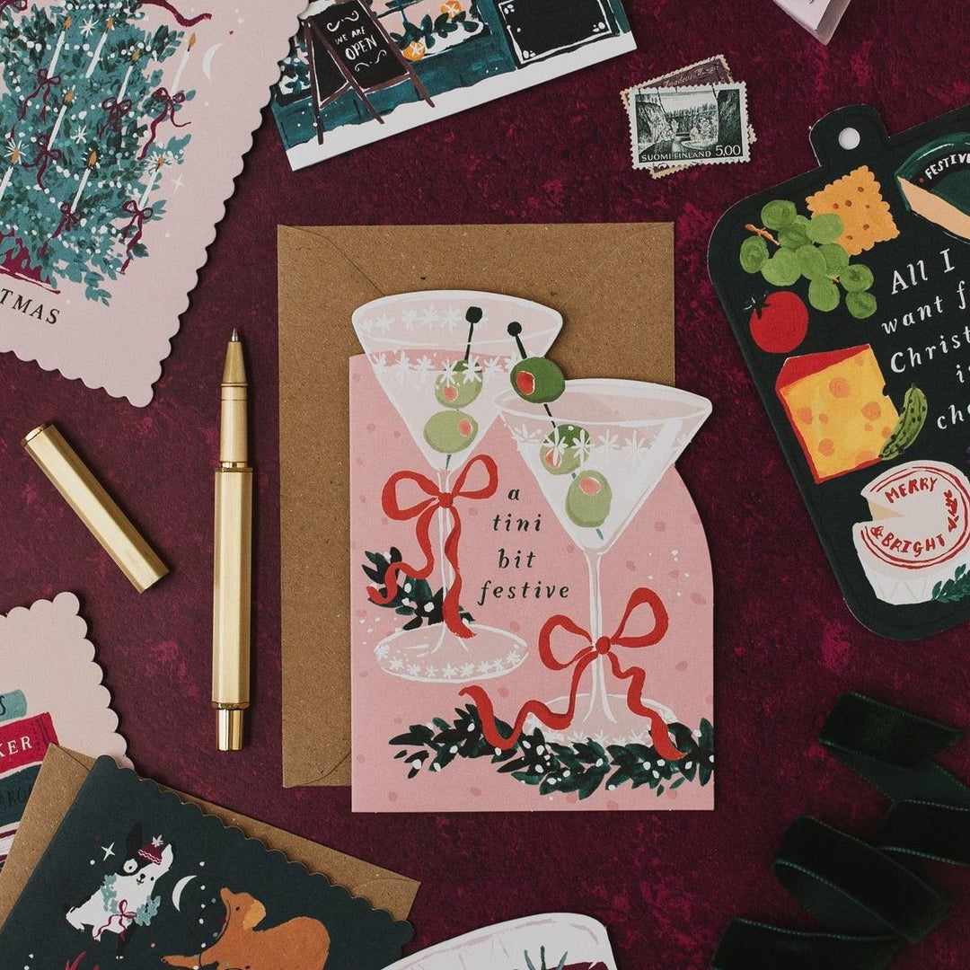 Klappkarte Tini Bit Festive Christmas Card