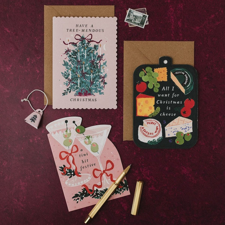 Klappkarte Tini Bit Festive Christmas Card