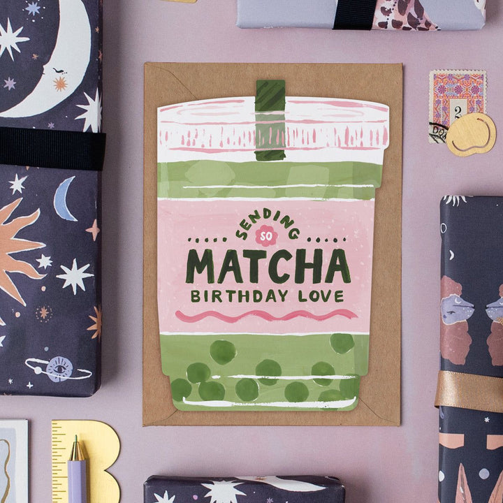 Klappkarte Matcha Birthday Card