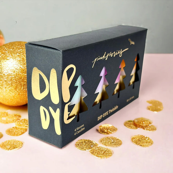Dip Dye Twinkle Kerzen 4er Set
