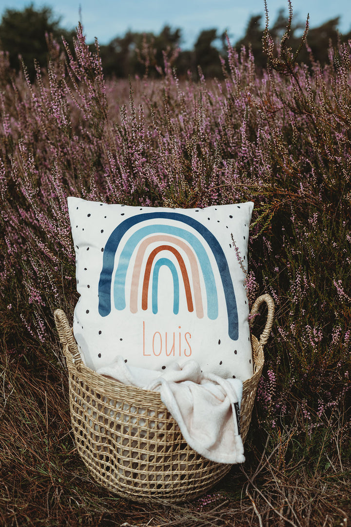 Kissenbezug Rainbow Dots Petrol Velvet