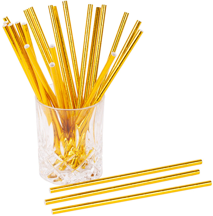 Paper Straws Metallic Pure 25 pcs.
