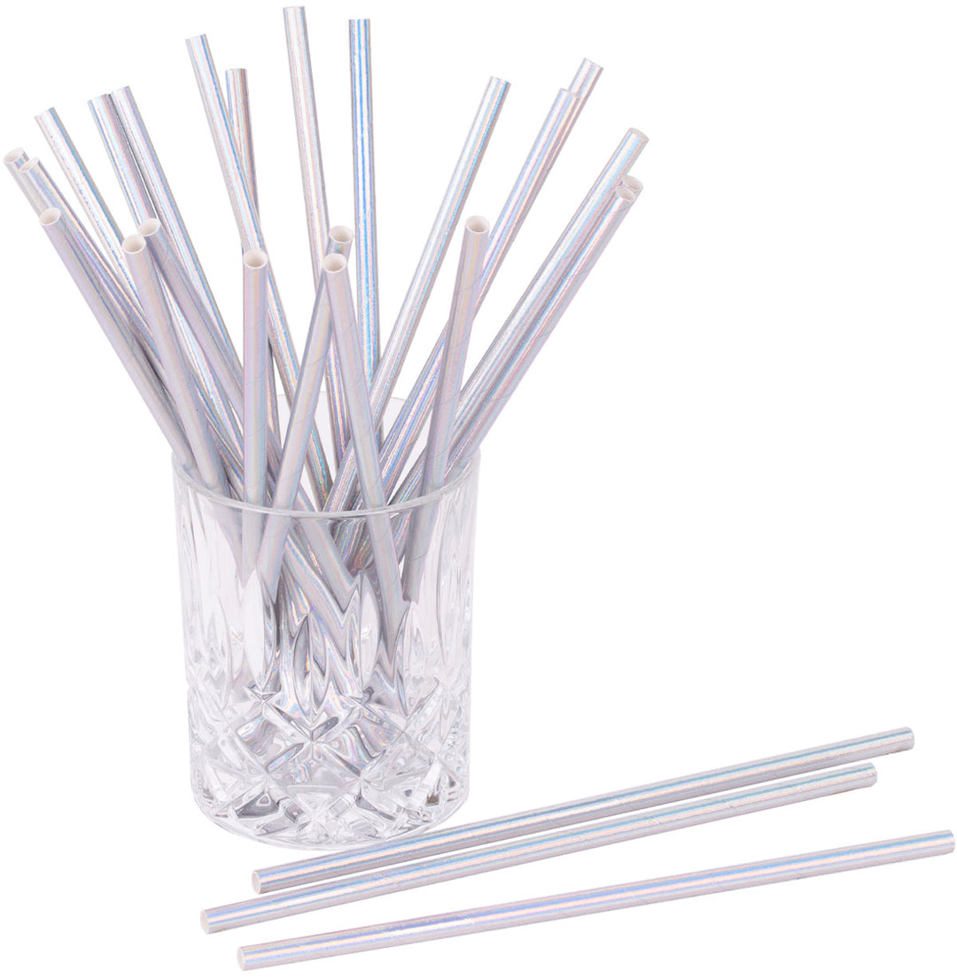Paper Straws Metallic Pure 25 pcs.