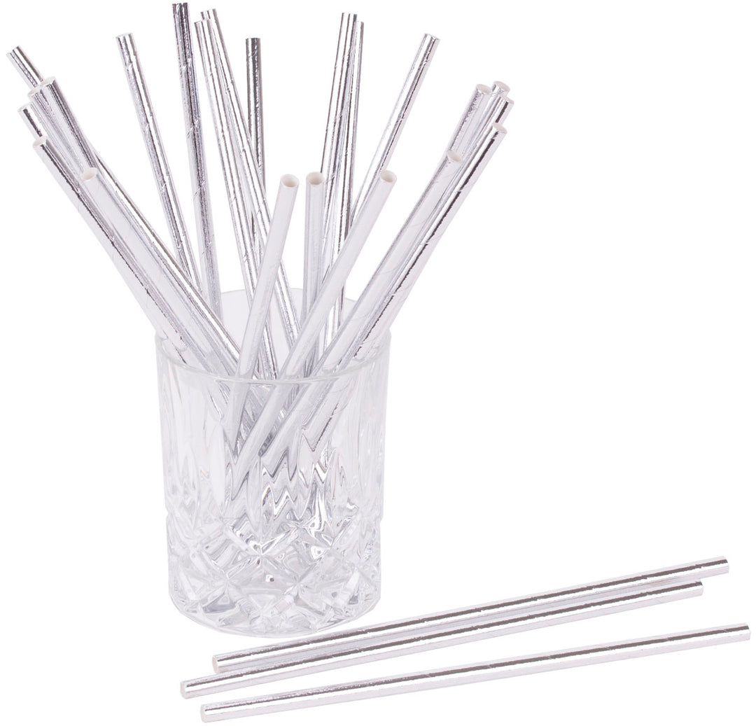 Paper Straws Metallic Pure 25 pcs.