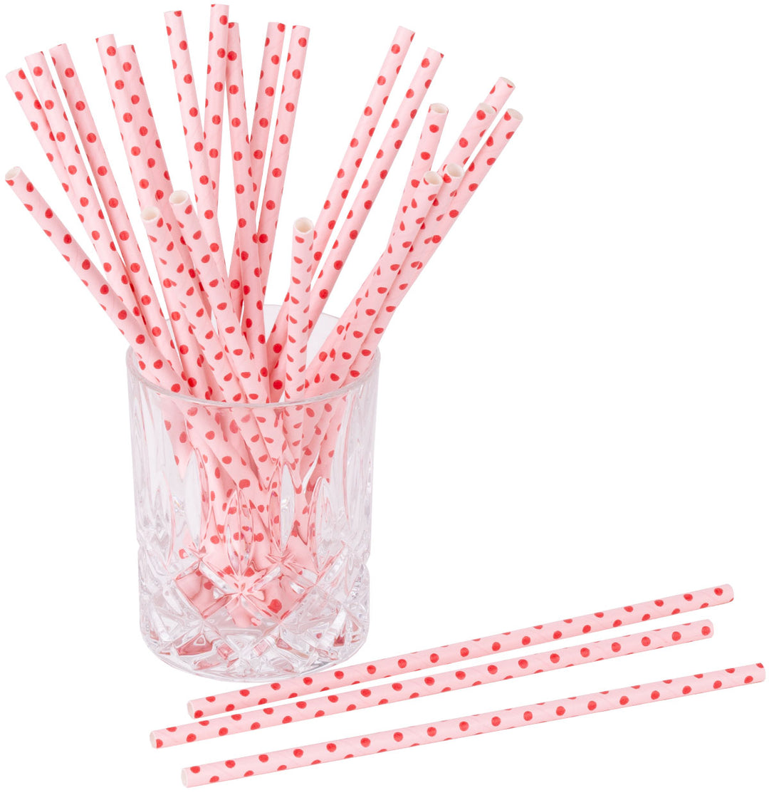 Papierstrohhalme Dots 25 St.